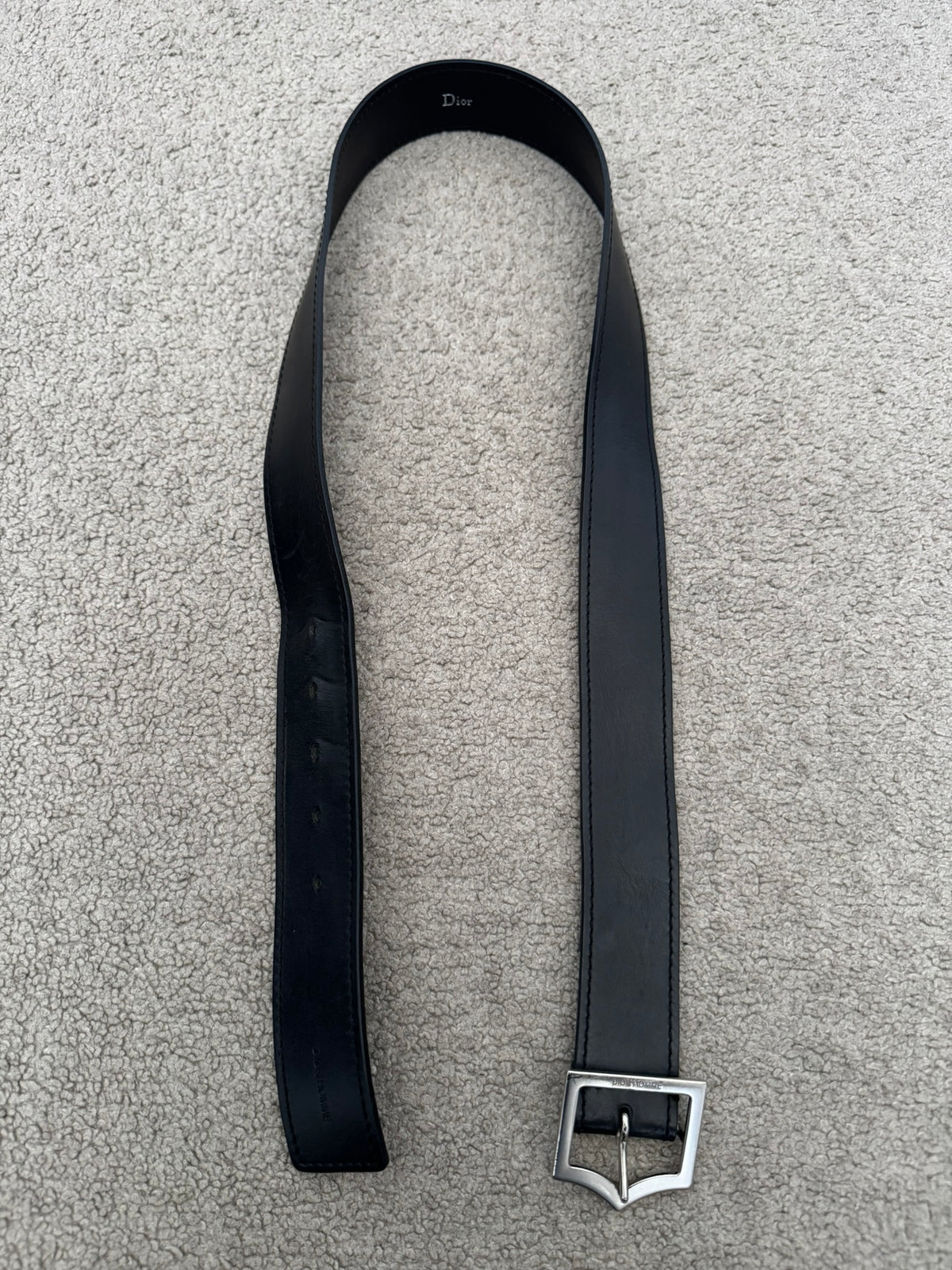 SS10 Dior Homme by Kris Van Assche Black D-Point Belt