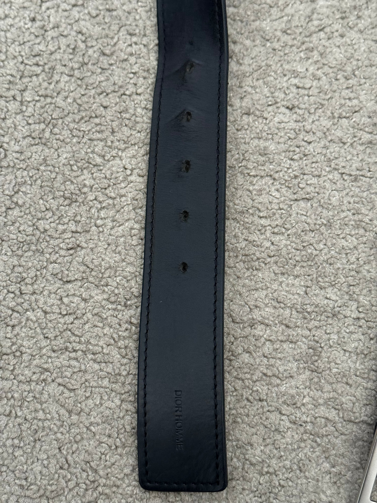 SS10 Dior Homme by Kris Van Assche Black D-Point Belt
