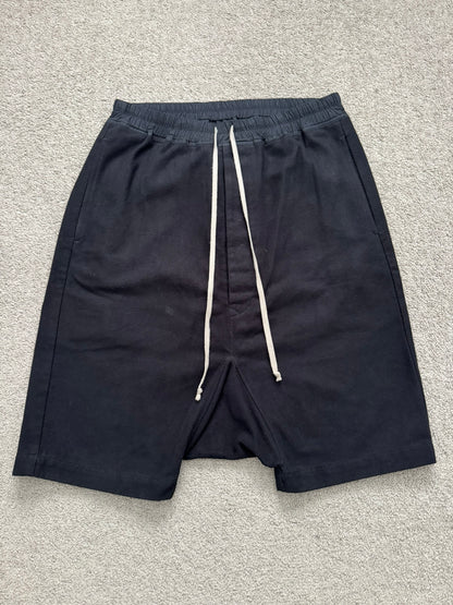 FW19 Rick Owens Mainline "Larry" Cotton Flannel Pods Shorts