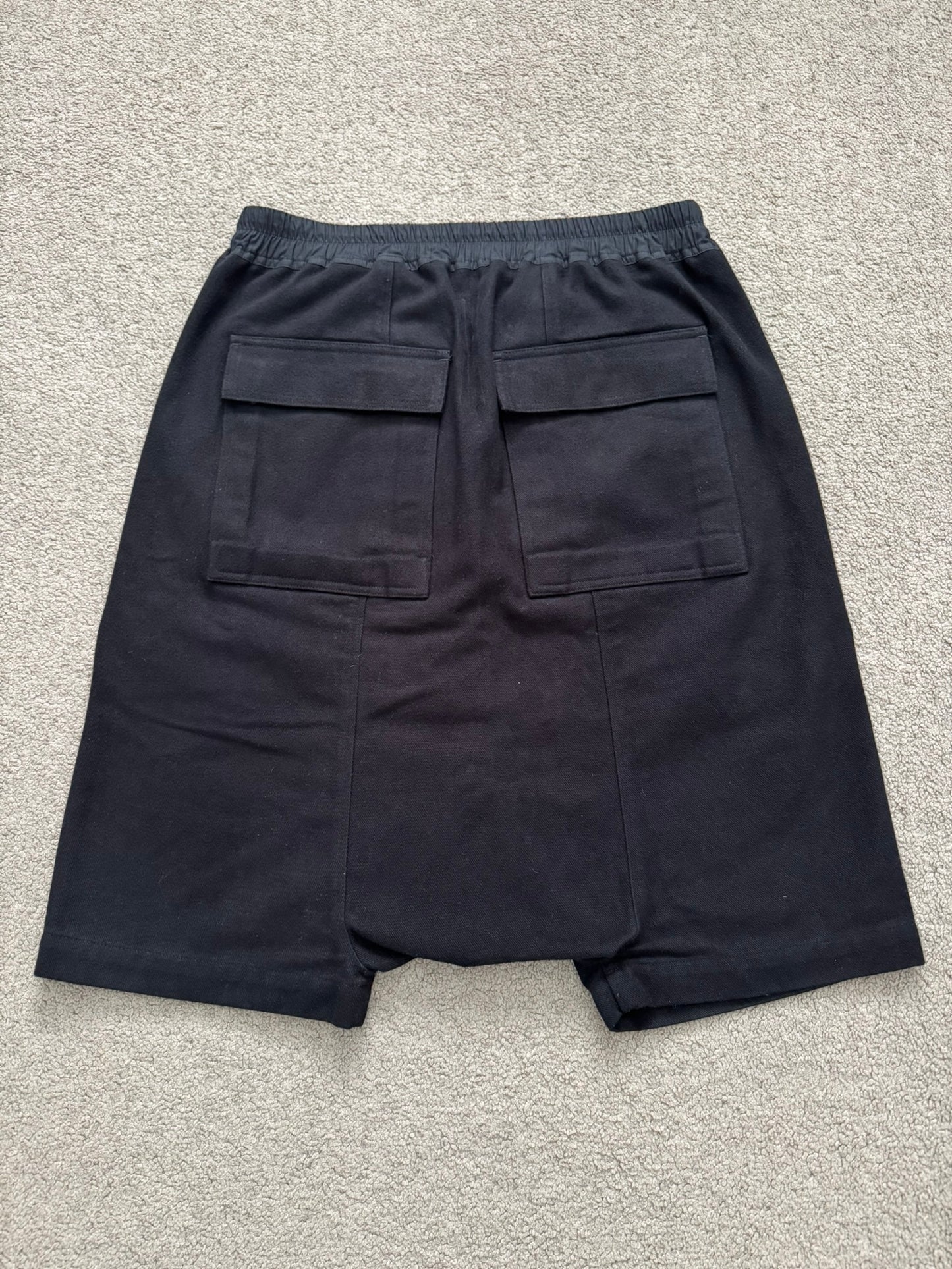 FW19 Rick Owens Mainline "Larry" Cotton Flannel Pods Shorts