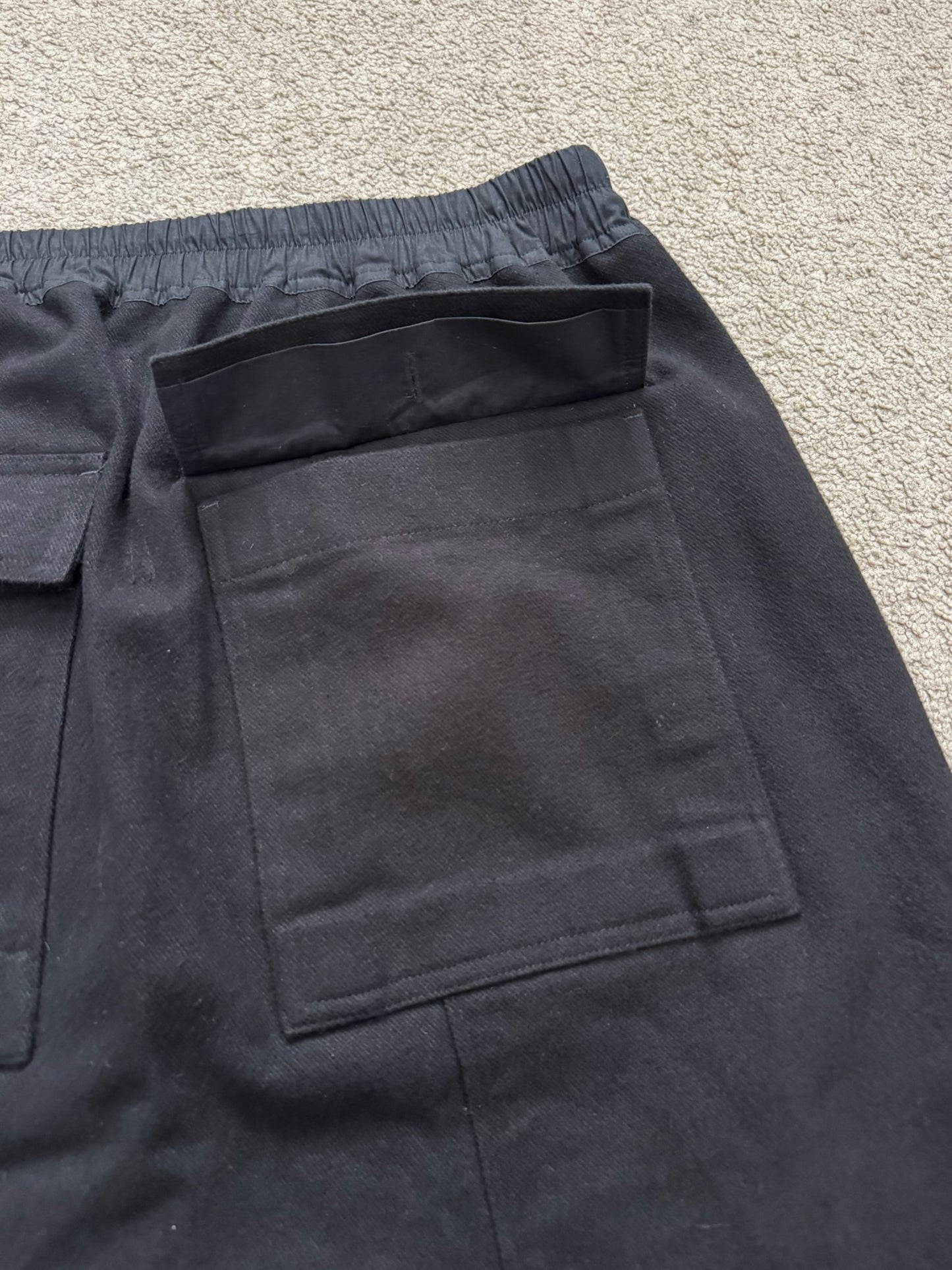 FW19 Rick Owens Mainline "Larry" Cotton Flannel Pods Shorts