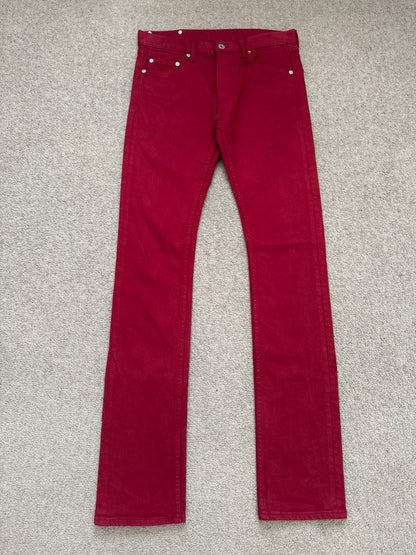 Isamu Katayama Backlash Red Skinny Denim Jeans