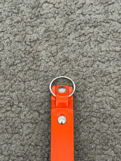 AW03 Dior Homme by Hedi Slimane "Luster" Orange Patent Leather Snap Button Belt