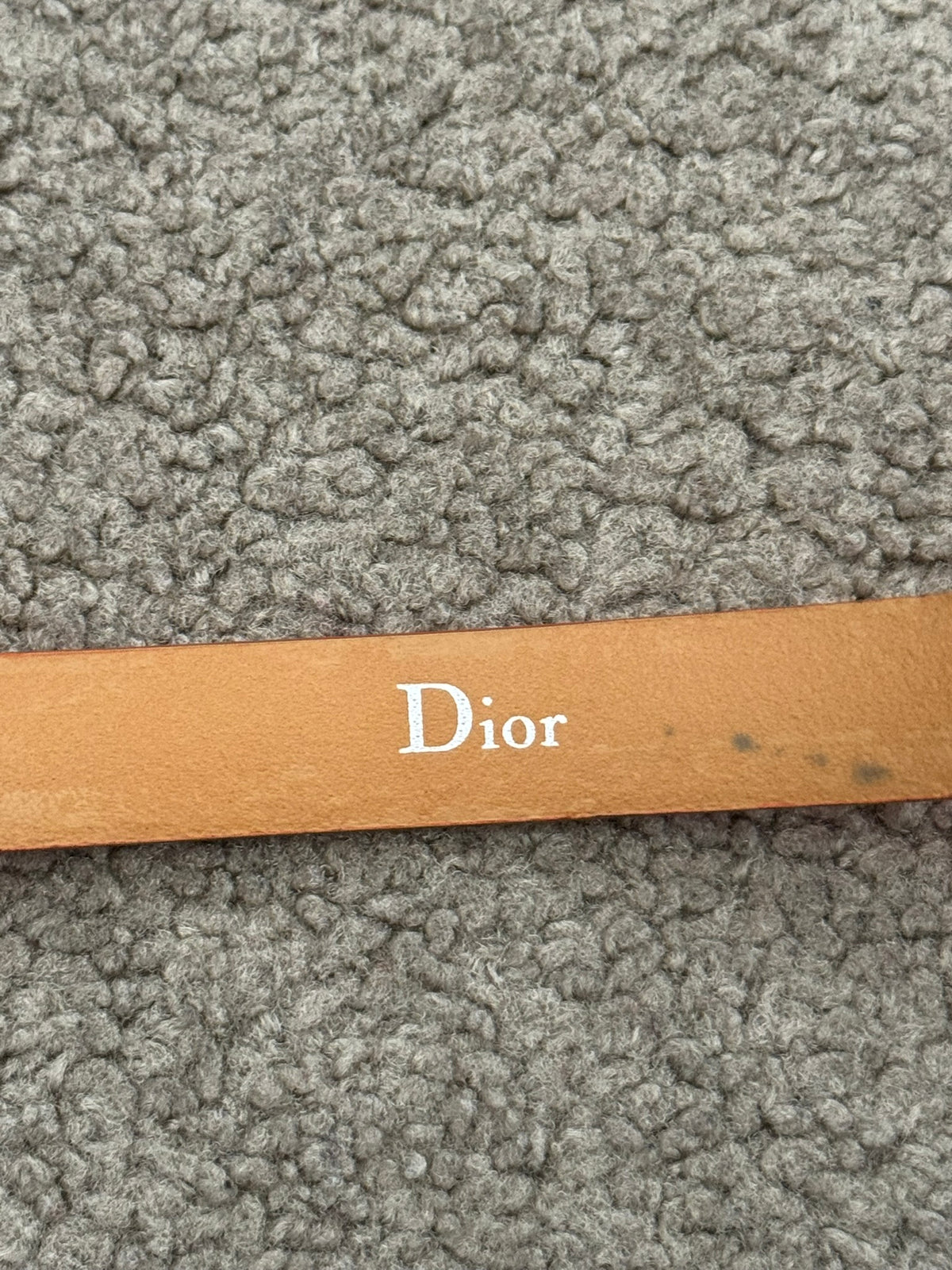AW03 Dior Homme by Hedi Slimane "Luster" Orange Patent Leather Snap Button Belt
