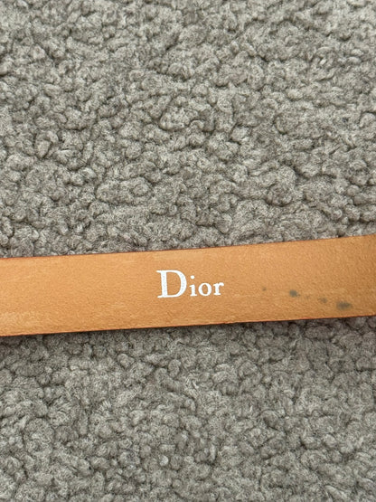 AW03 Dior Homme by Hedi Slimane "Luster" Orange Patent Leather Snap Button Belt