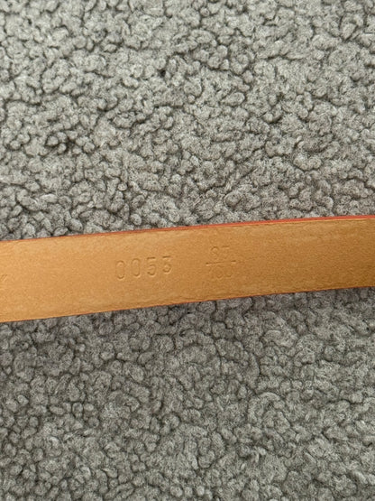 AW03 Dior Homme by Hedi Slimane "Luster" Orange Patent Leather Snap Button Belt