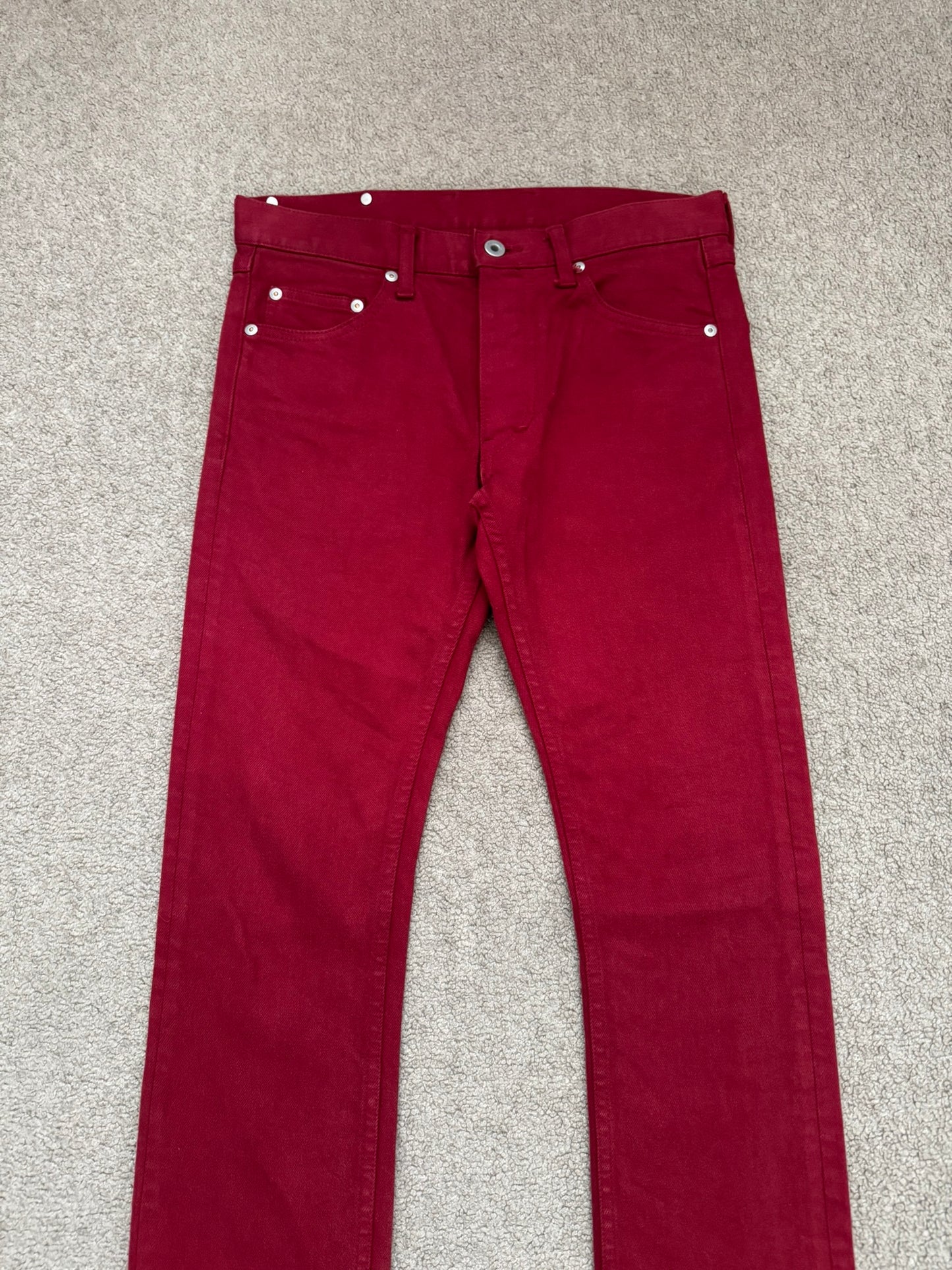 Isamu Katayama Backlash Red Skinny Denim Jeans