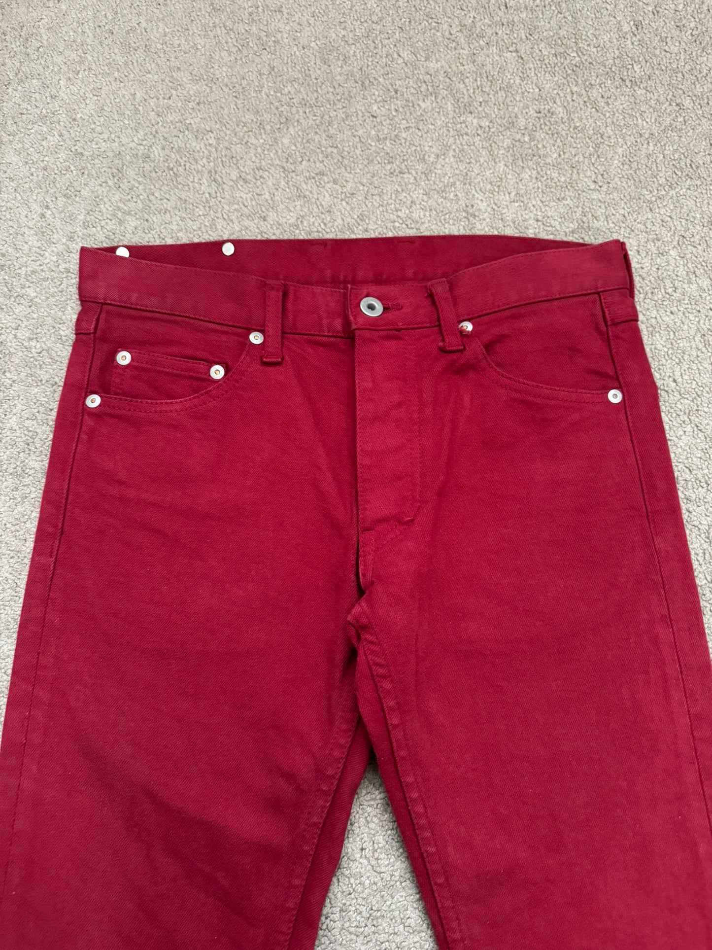 Isamu Katayama Backlash Red Skinny Denim Jeans