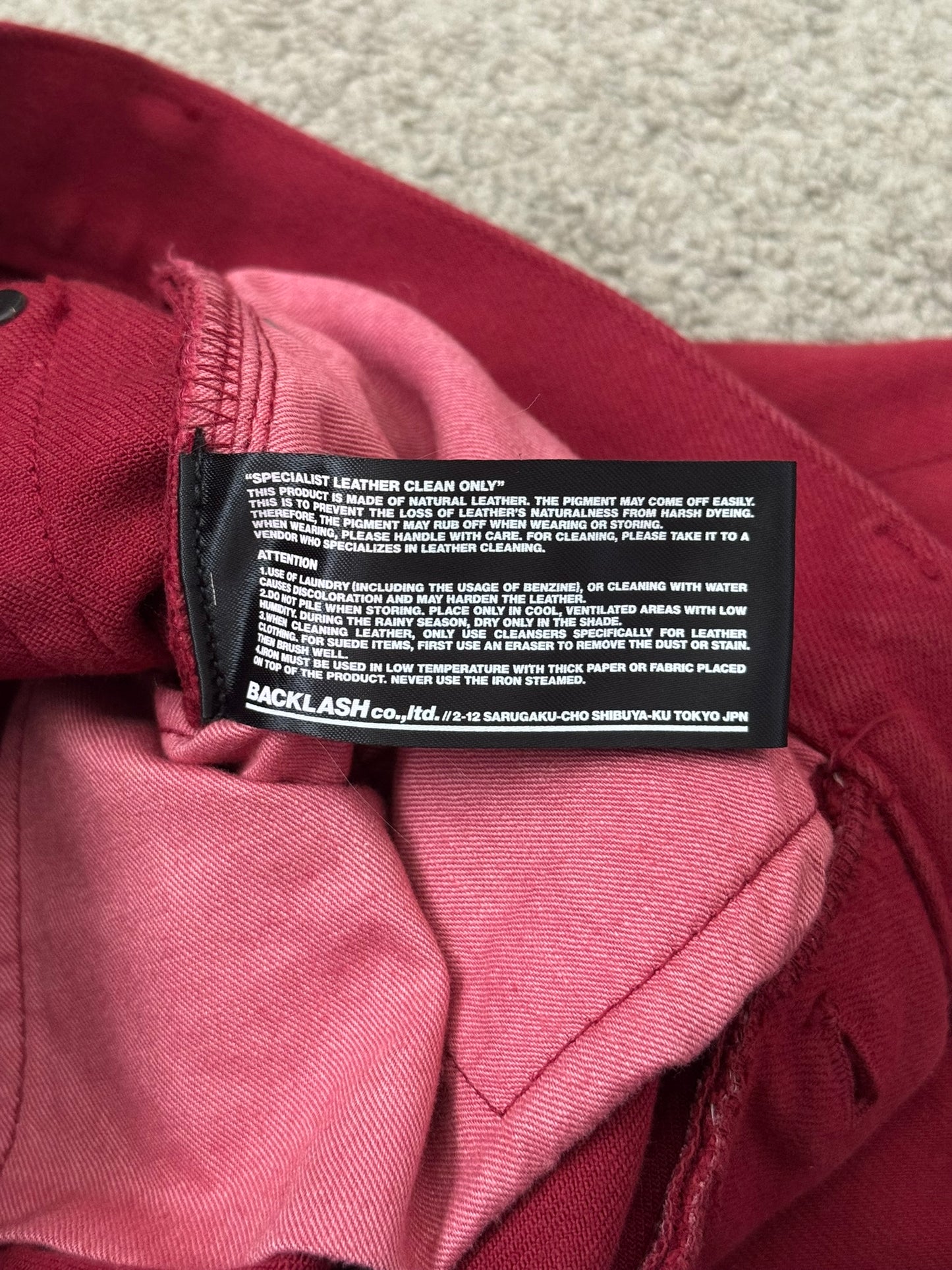 Isamu Katayama Backlash Red Skinny Denim Jeans