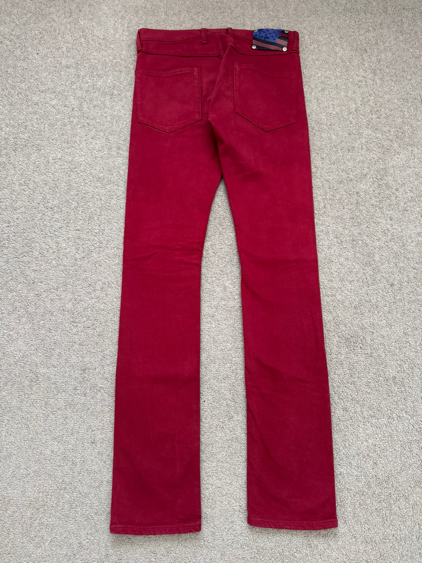 Isamu Katayama Backlash Red Skinny Denim Jeans