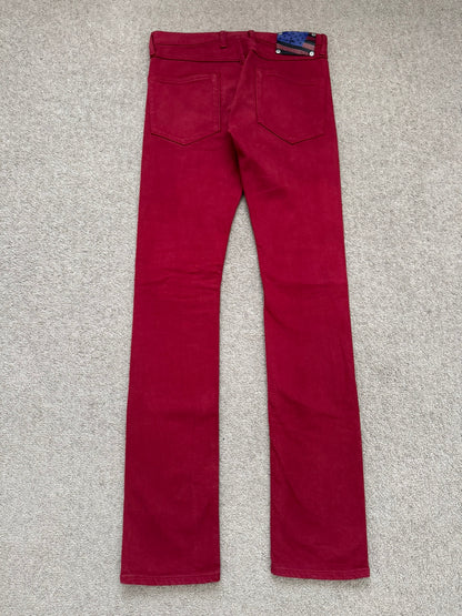 Isamu Katayama Backlash Red Skinny Denim Jeans