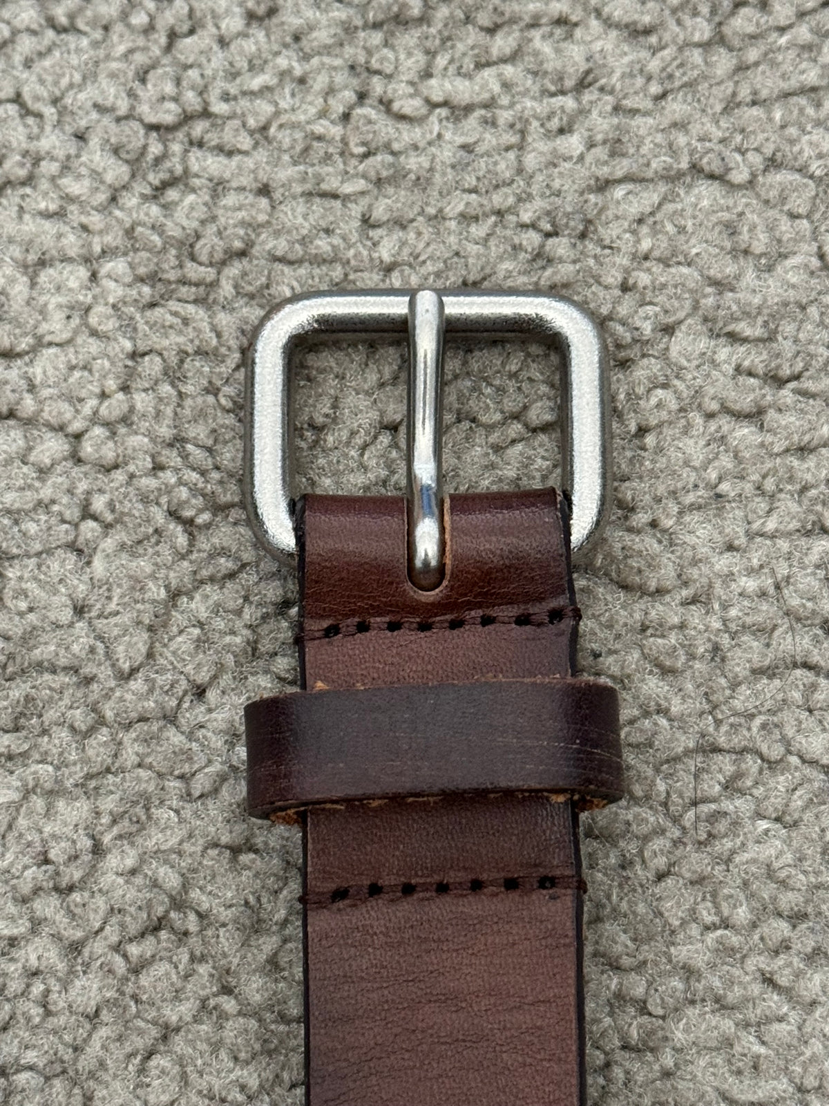 Junya Watanabe Silver Studded Brown Leather Belt