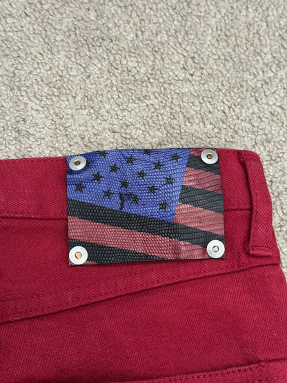 Isamu Katayama Backlash Red Skinny Denim Jeans