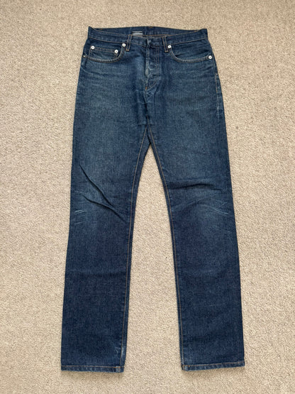 AW07 Dior Homme by Hedi Slimane Blue Indigo Raw Denim Jeans