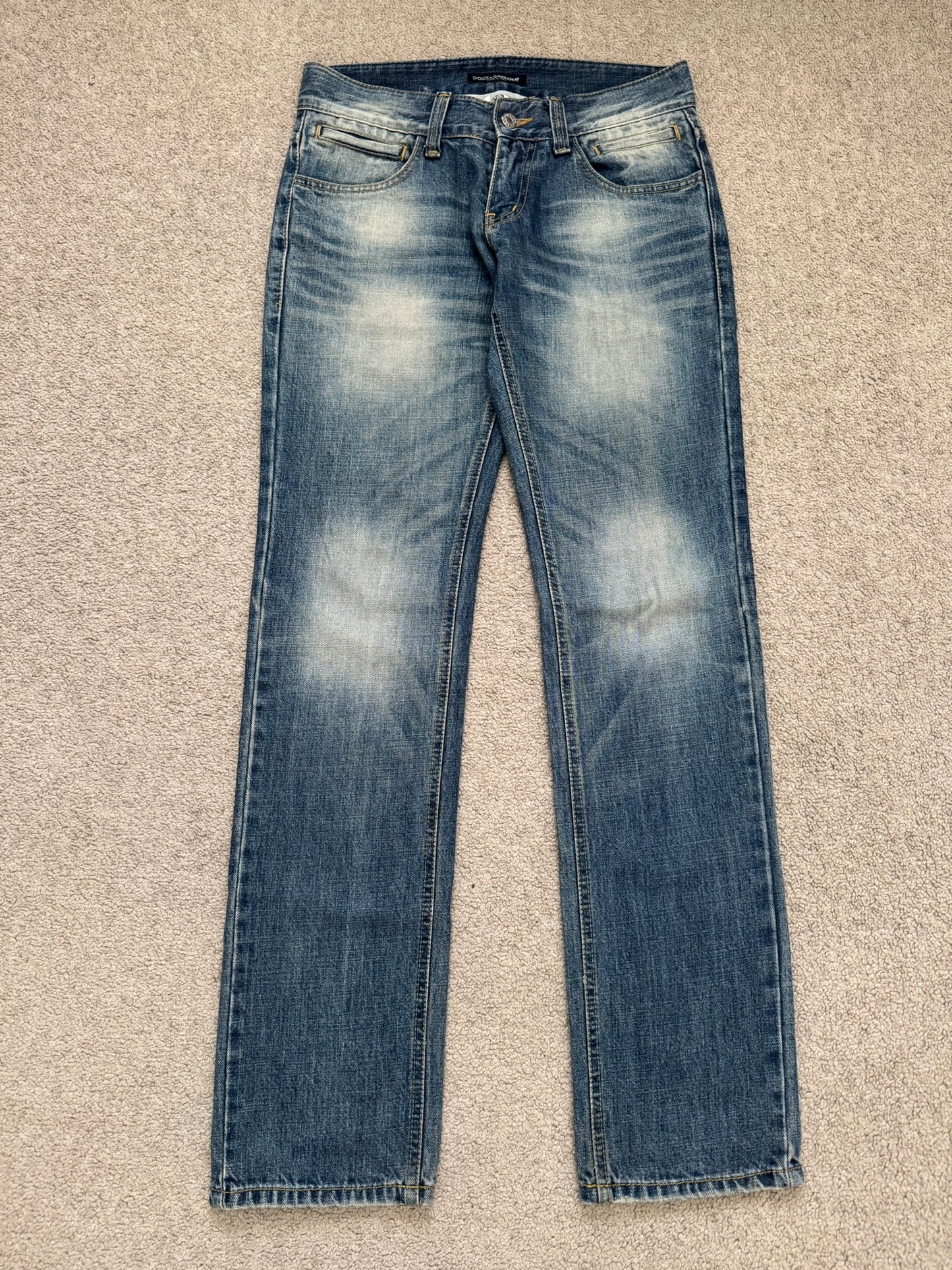 Dolce & Gabbana Faded Dust Washed Blue Denim Jeans