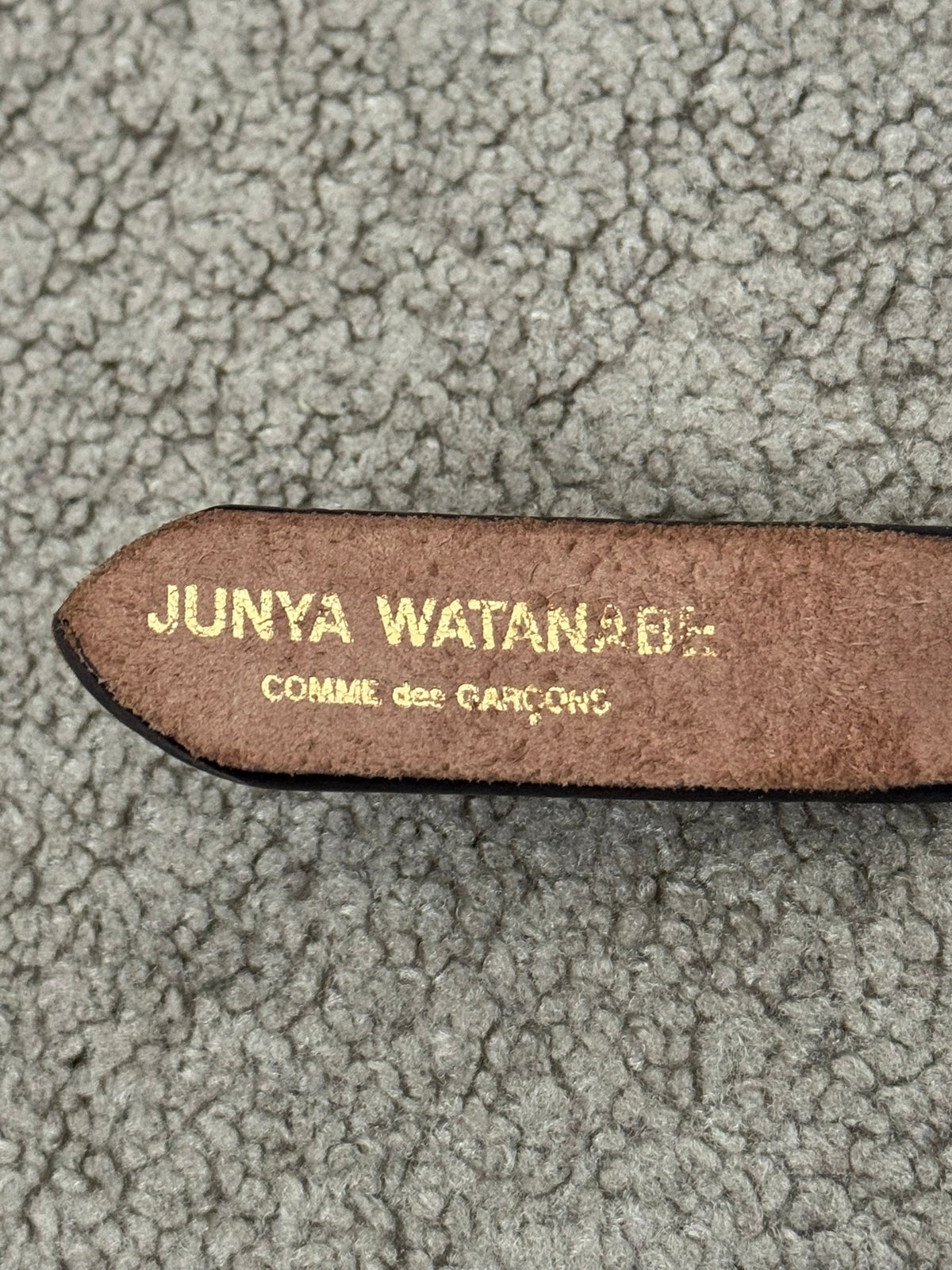 Junya Watanabe Silver Studded Brown Leather Belt