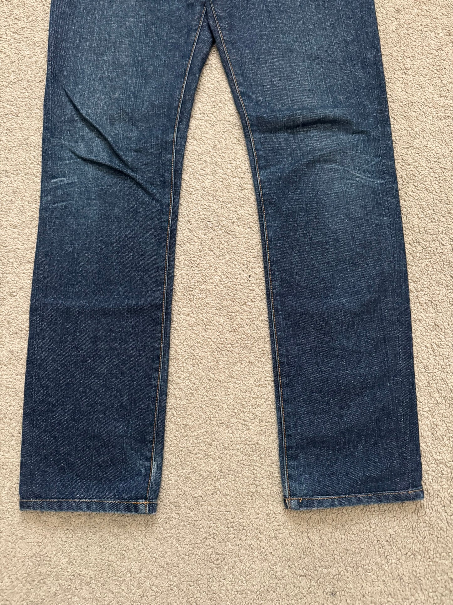 AW07 Dior Homme by Hedi Slimane Blue Indigo Raw Denim Jeans