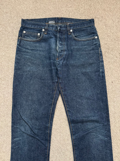 AW07 Dior Homme by Hedi Slimane Blue Indigo Raw Denim Jeans