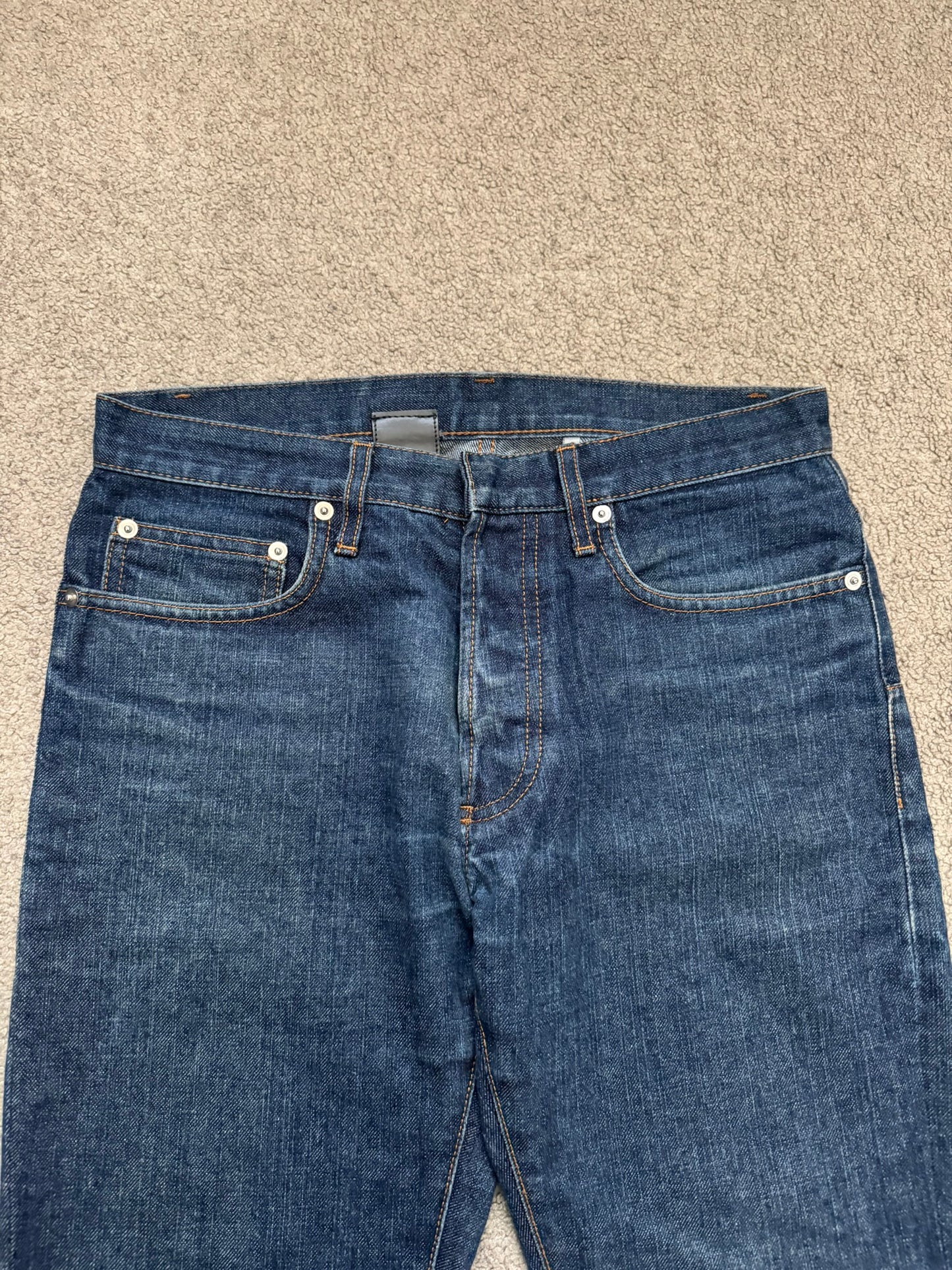 AW07 Dior Homme by Hedi Slimane Blue Indigo Raw Denim Jeans