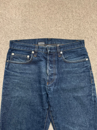 AW07 Dior Homme by Hedi Slimane Blue Indigo Raw Denim Jeans