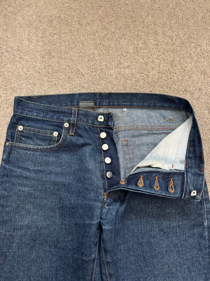 AW07 Dior Homme by Hedi Slimane Blue Indigo Raw Denim Jeans