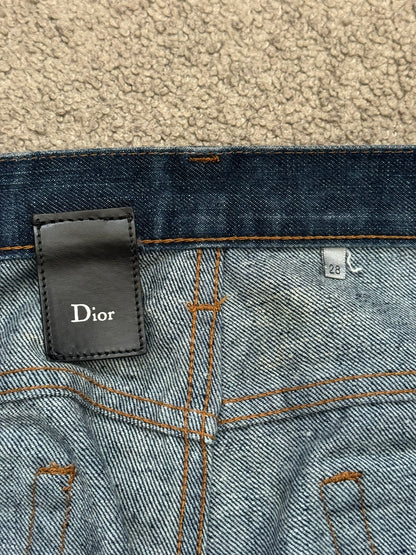 AW07 Dior Homme by Hedi Slimane Blue Indigo Raw Denim Jeans