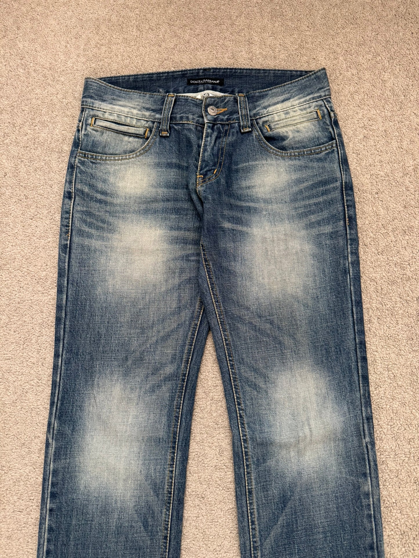 Dolce & Gabbana Faded Dust Washed Blue Denim Jeans