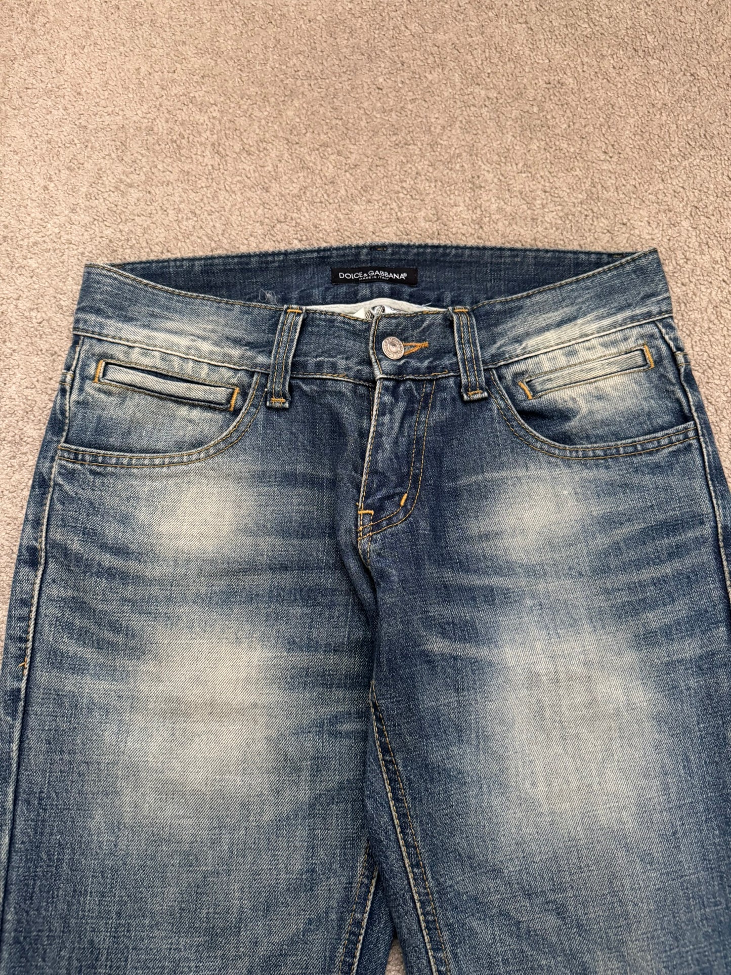 Dolce & Gabbana Faded Dust Washed Blue Denim Jeans