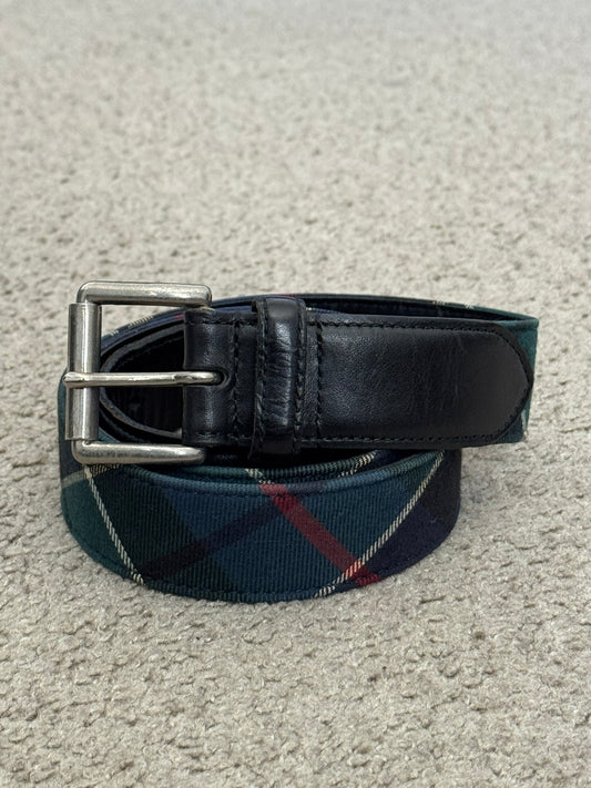 Comme Des Garcons Homme Tartan Leather Roller Belt