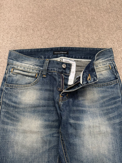 Dolce & Gabbana Faded Dust Washed Blue Denim Jeans
