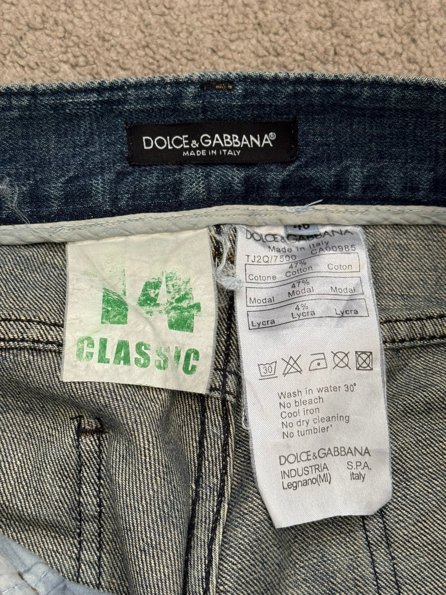 Dolce & Gabbana Faded Dust Washed Blue Denim Jeans