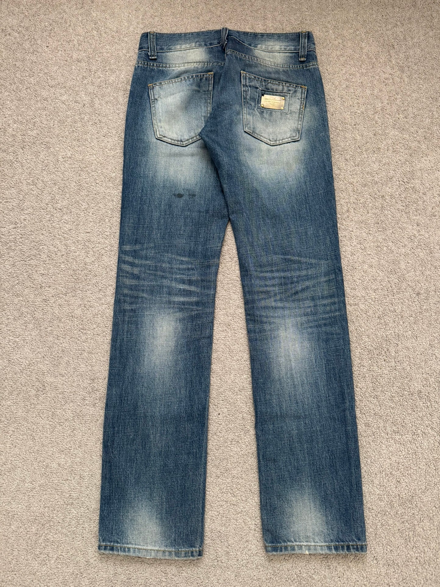 Dolce & Gabbana Faded Dust Washed Blue Denim Jeans