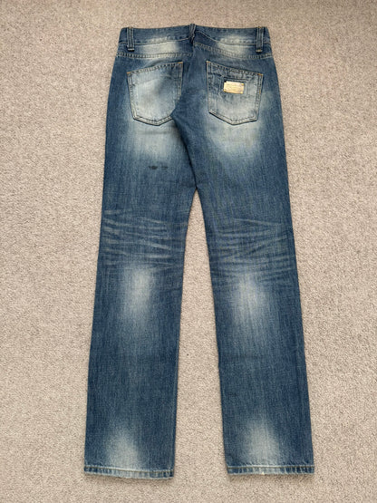Dolce & Gabbana Faded Dust Washed Blue Denim Jeans