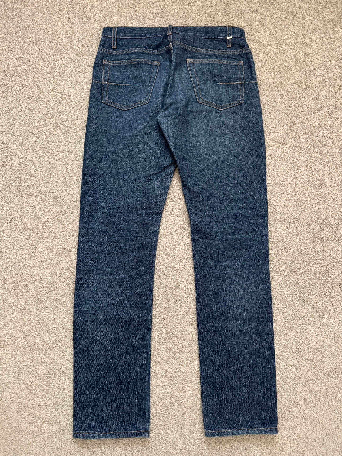 AW07 Dior Homme by Hedi Slimane Blue Indigo Raw Denim Jeans