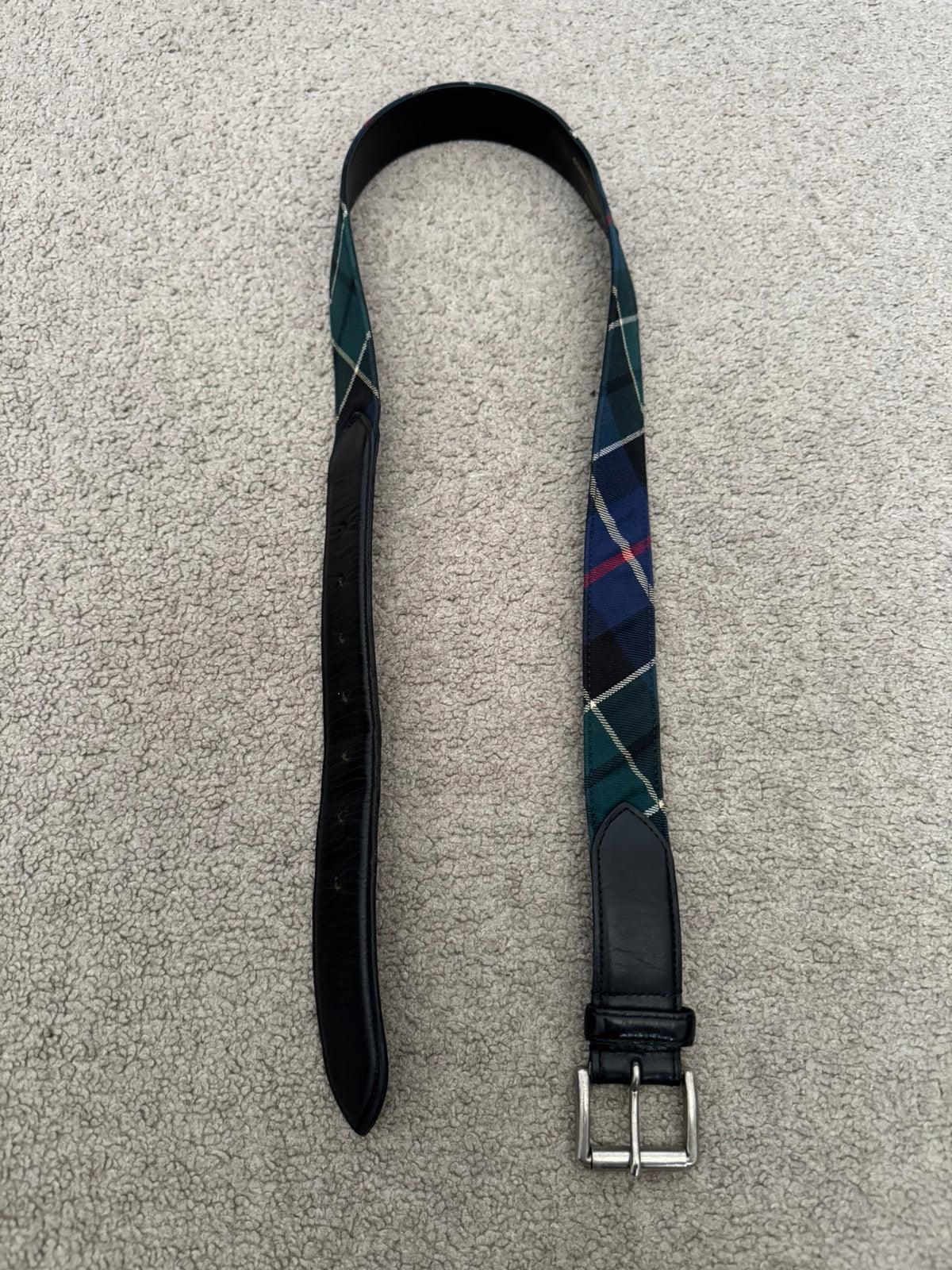 Comme Des Garcons Homme Tartan Leather Roller Belt