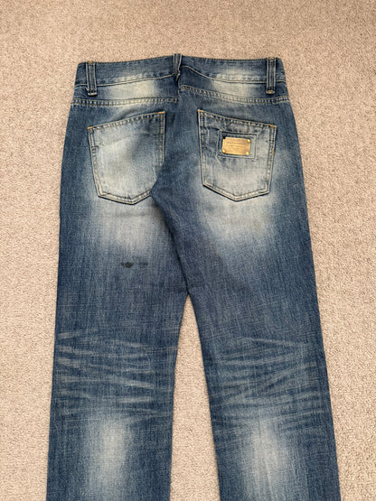 Dolce & Gabbana Faded Dust Washed Blue Denim Jeans