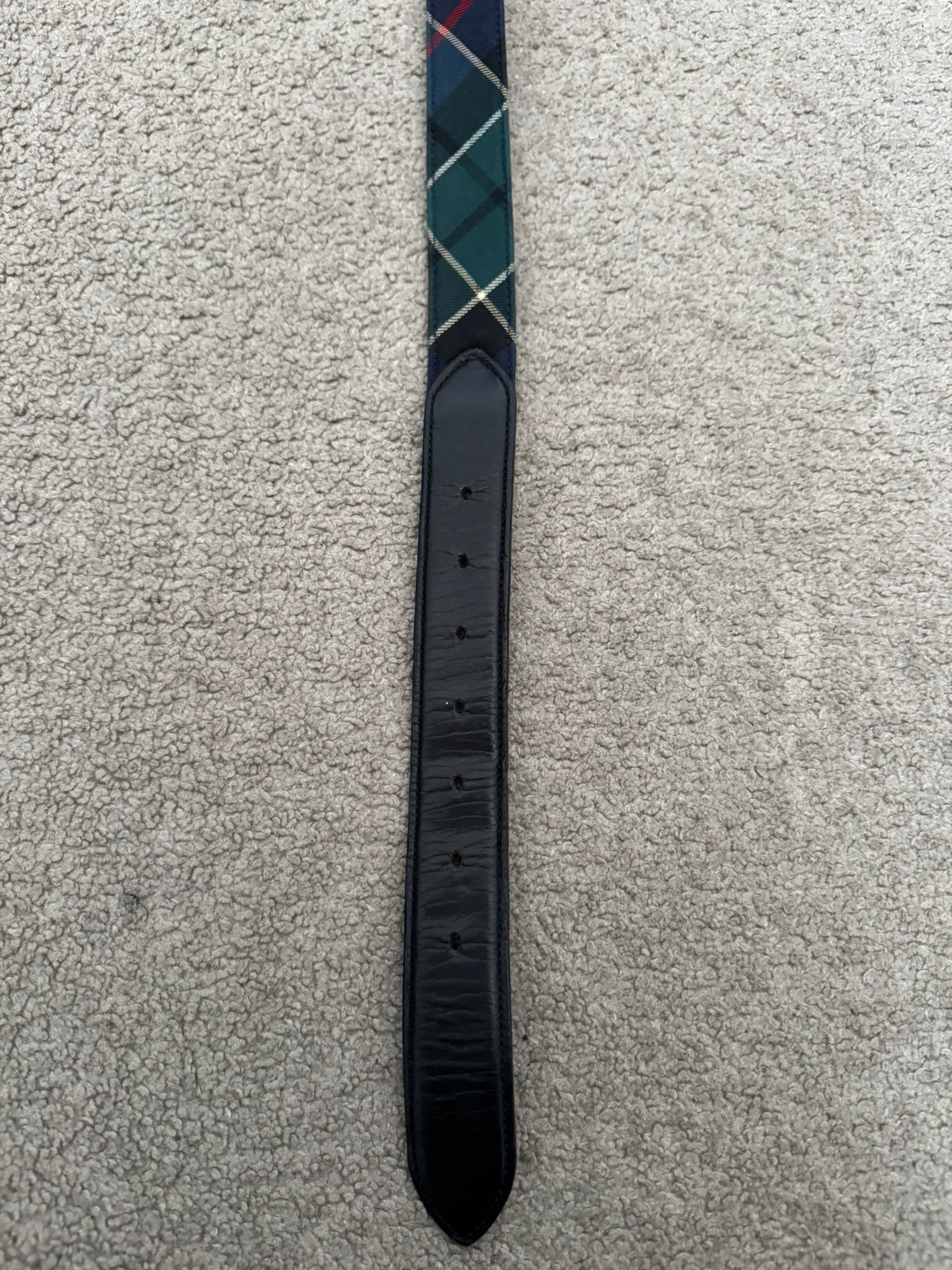 Comme Des Garcons Homme Tartan Leather Roller Belt