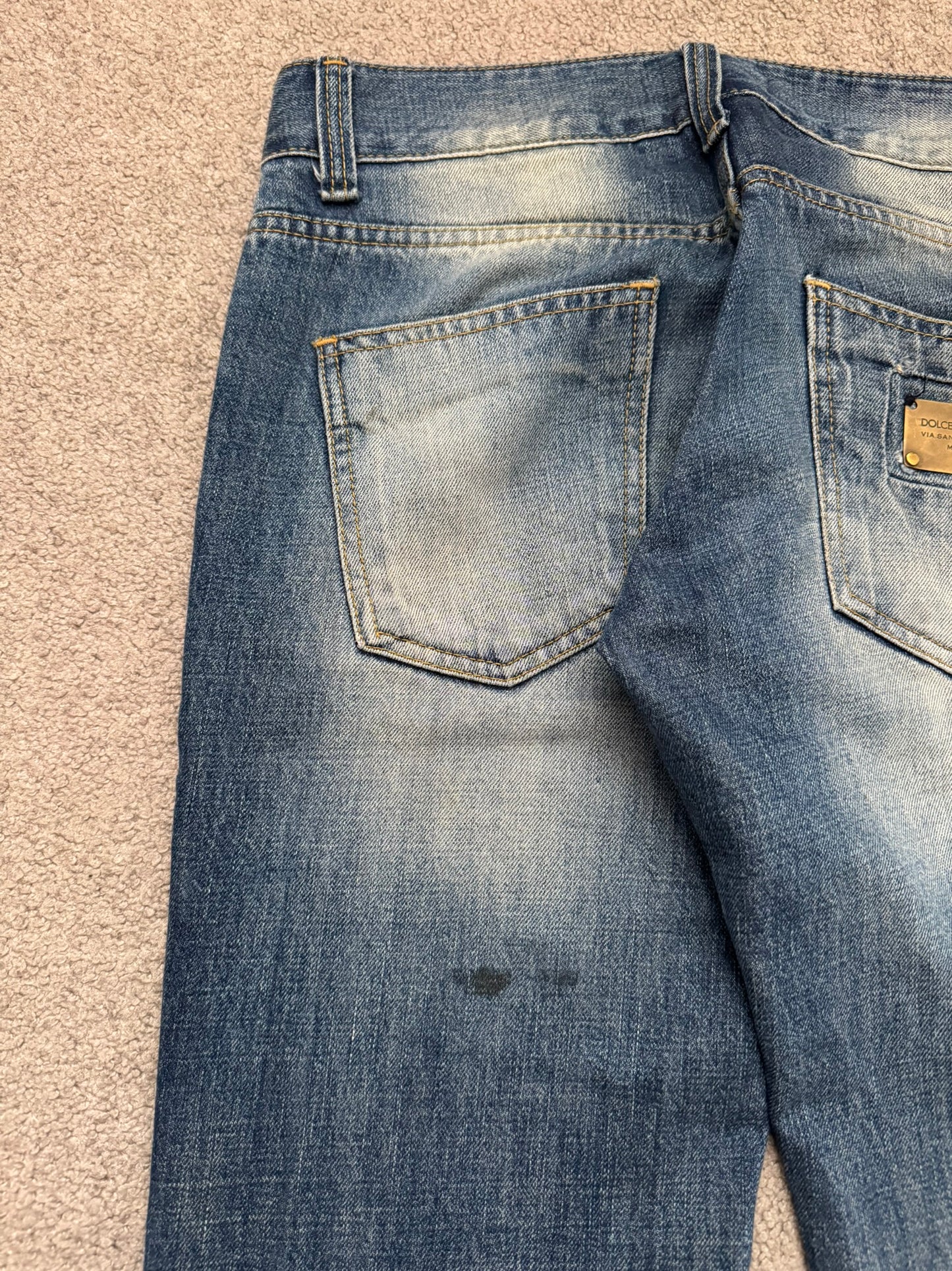 Dolce & Gabbana Faded Dust Washed Blue Denim Jeans