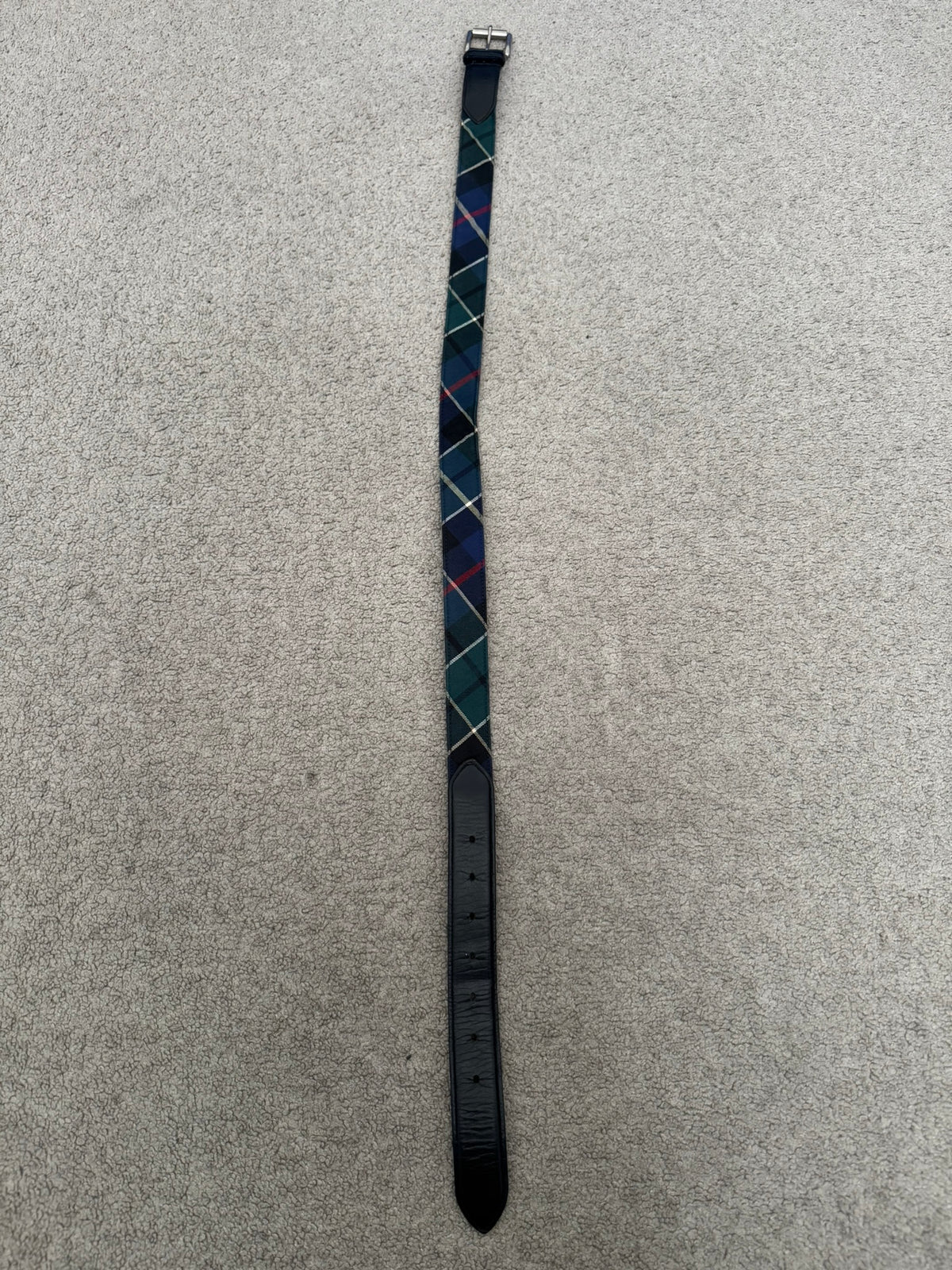 Comme Des Garcons Homme Tartan Leather Roller Belt