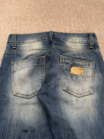 Dolce & Gabbana Faded Dust Washed Blue Denim Jeans