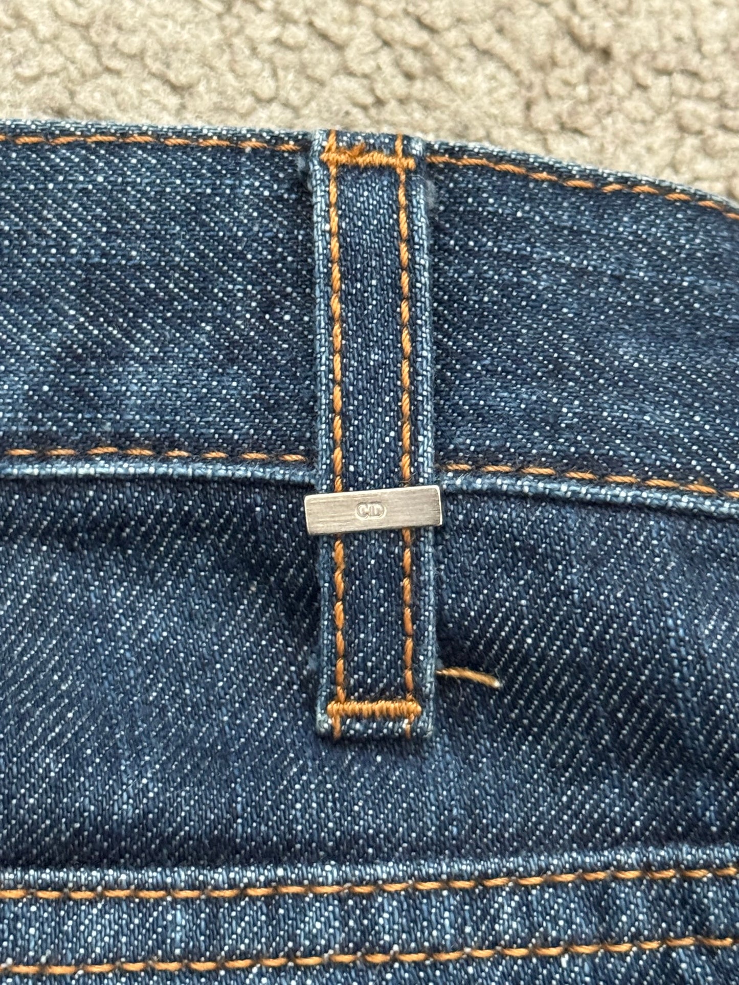 AW07 Dior Homme by Hedi Slimane Blue Indigo Raw Denim Jeans