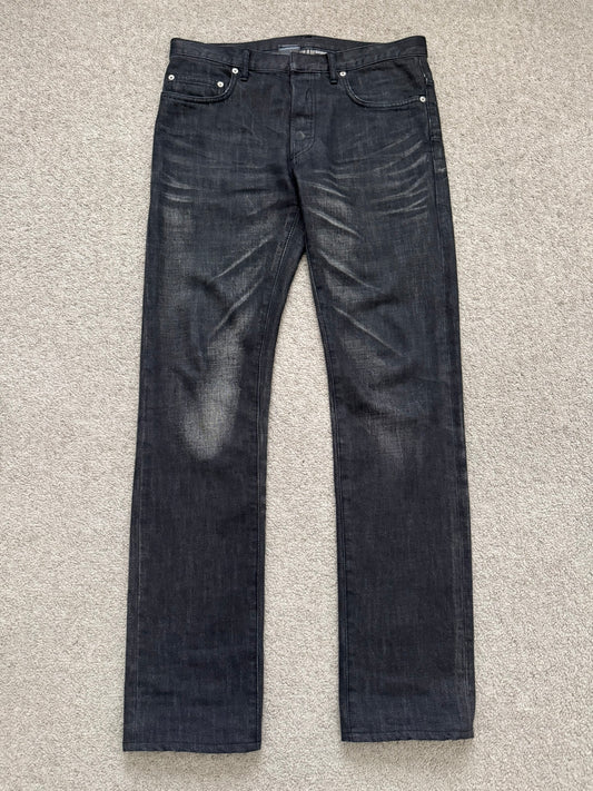 AW04 Dior Homme by Hedi Slimane MIJ Black Clawmark Denim Jeans