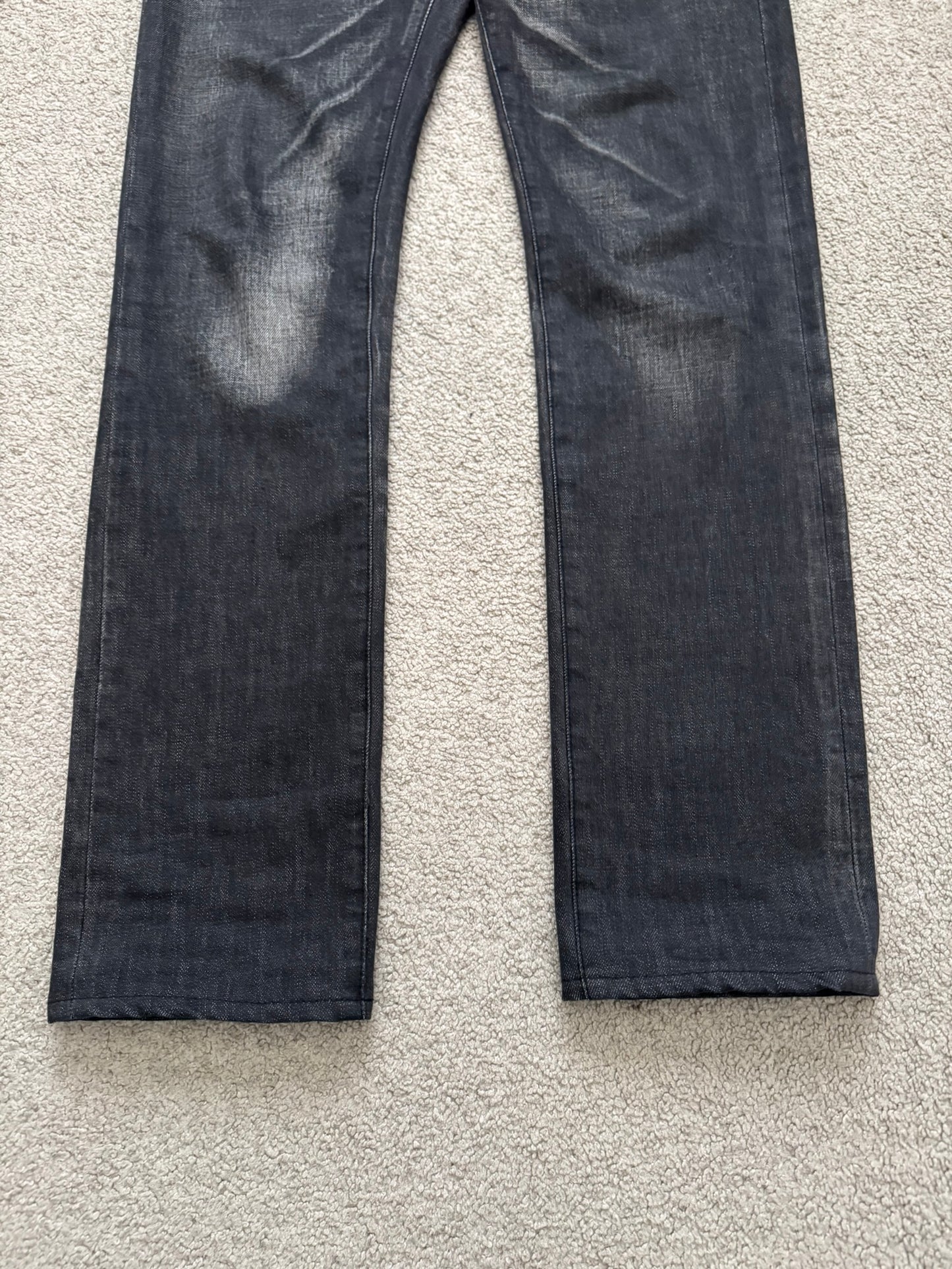 AW04 Dior Homme by Hedi Slimane MIJ Black Clawmark Denim Jeans