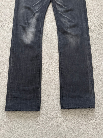 AW04 Dior Homme by Hedi Slimane MIJ Black Clawmark Denim Jeans