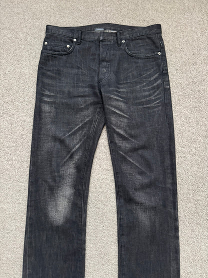 AW04 Dior Homme by Hedi Slimane MIJ Black Clawmark Denim Jeans