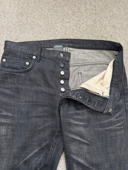 AW04 Dior Homme by Hedi Slimane MIJ Black Clawmark Denim Jeans