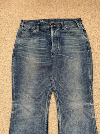 FW22 Celine by Hedi Slimane Dylan Dark Union Wash Flared Denim Jeans