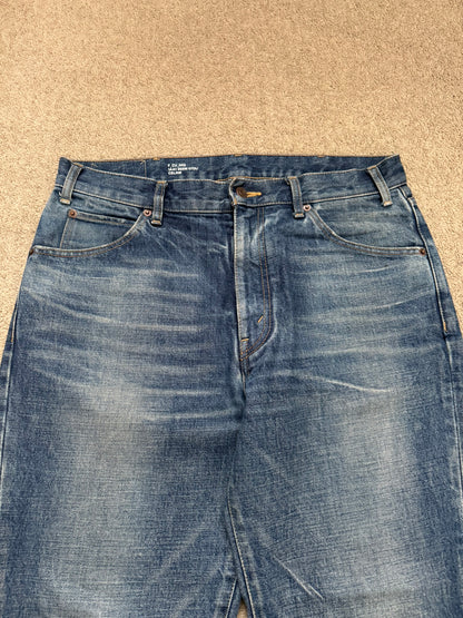 FW22 Celine by Hedi Slimane Dylan Dark Union Wash Flared Denim Jeans