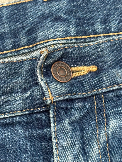 FW22 Celine by Hedi Slimane Dylan Dark Union Wash Flared Denim Jeans