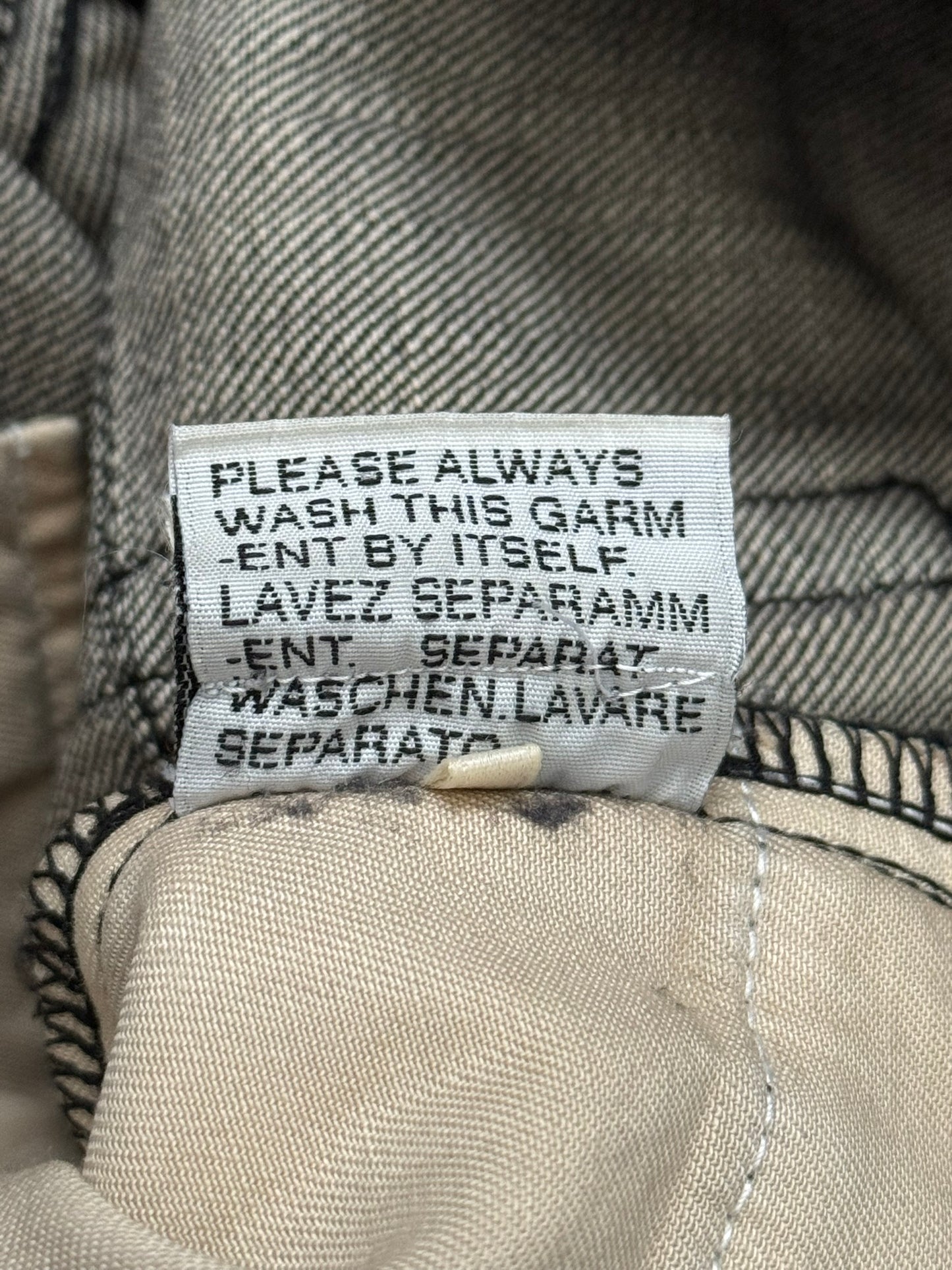 AW04 Dior Homme by Hedi Slimane MIJ Black Clawmark Denim Jeans